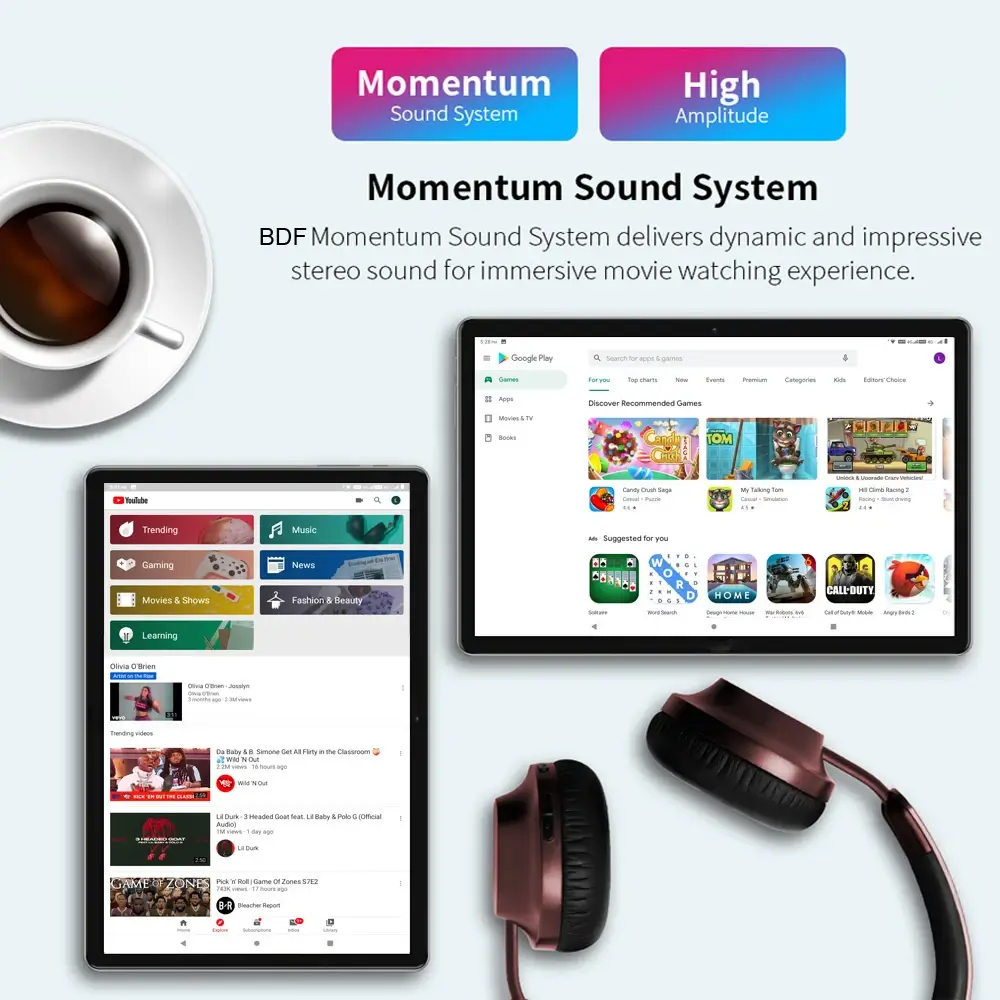 10.1" High-Definition Screen Tablet Octa-Core Processor 8GB+256GB ROM 4G 5G Dual SIM WiFi GPS Metal Shell with Keyboard mouse - Image 2