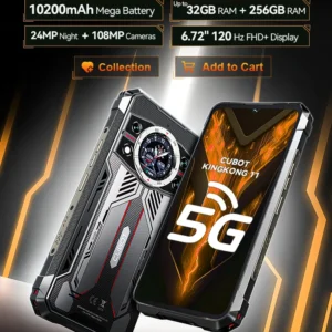 Rugged 5G Smartphone Cubot KingKong 11 – 108MP Camera, 10200mAh, 32GB RAM
